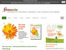 Tablet Screenshot of lebensweise-magazin.at
